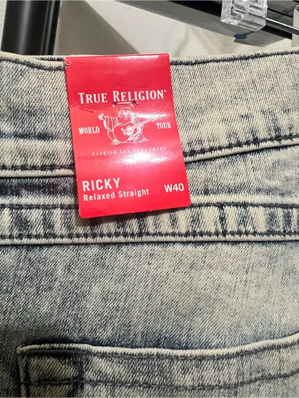 NWT True Religion Ricky Raw Hem Shorts - Men's Light Wash Denim Shorts